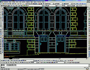 CAD-Bearbeitung der Laserscandaten eines Gebäudes